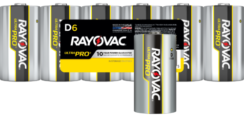 C Size Pack of 6 Rayovac Heavy Duty Alkaline Industrial Batteries 
